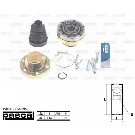 7L0498103A Volkswagen вътрешно каре комплект полуоска 