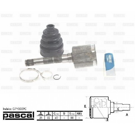 G7Y003PC Chrysler каре комплект полуоска 