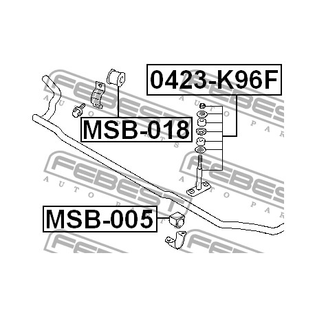 MR267649 Mitsubishi Pajero Sport тампон предна стабилизираща щанга