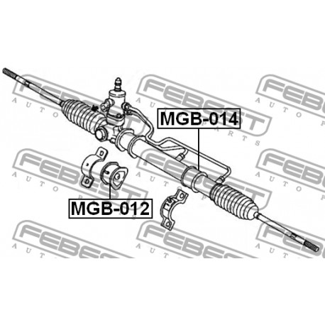 MB910968 Mitsubishi тампон кормилна рейка