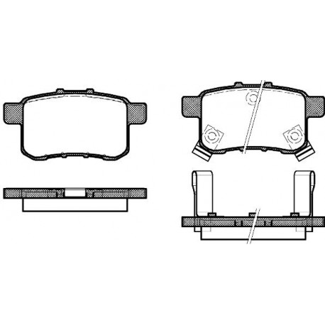 43022-TA0-A000 1332.02 Honda Accord задни накладки