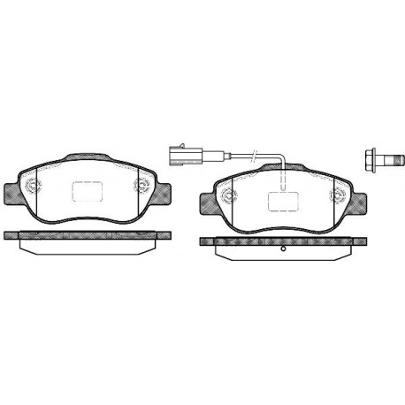 77364477 1100.11 Fiat 500 предни накладки