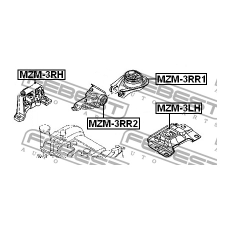 BP4K-39-040D MZM3RR1 Mazda Ford Volvo заден тампон двигател