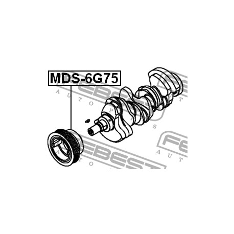 MD377380 MDS6G75 Mitsubishi Pajero демпферна шайба колянов вал