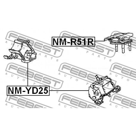 11320-EB302 NMR51R Nissan заден тампон двигател