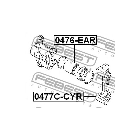 4605A210 0477CCYR Mitsubishi Lancer супорт заден спирачен апарат