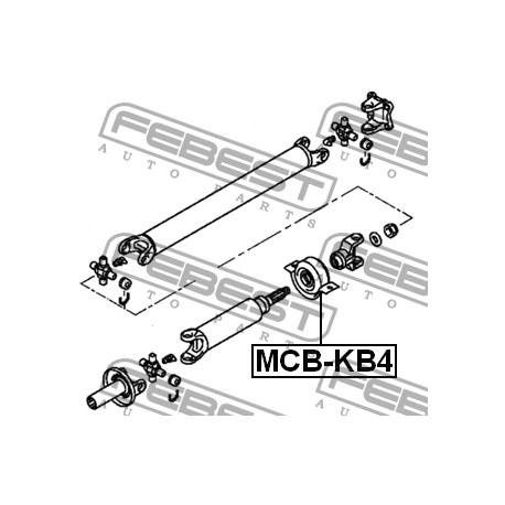 MR580647 MCBKB4 Mitsubishi L200 висящ лагер