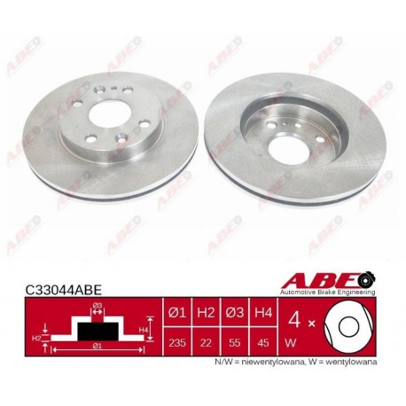 BR703325X C33044ABE Mazda преден спирачен диск