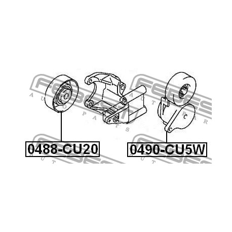 MN149179 0490CU5W Mitsubishi обтегач пистов ремък