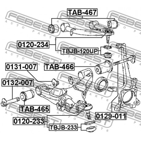 48190-34010 0129011 Toyota Lexus регулиращ болт