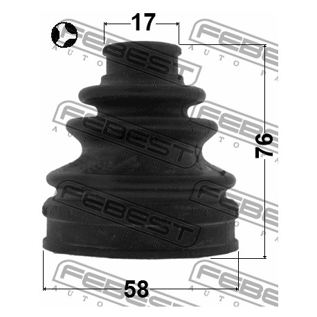 04439-12020 0115ALA49RT Toyota Lexus маншон вътрешно каре 58X76X17