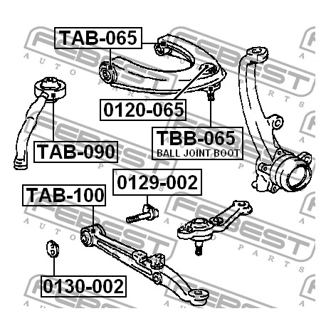 48190-22040 0129002 Lexus Toyota регулиращ екцентричен болт