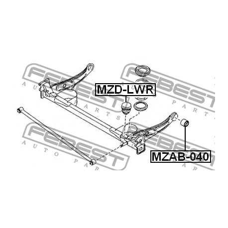 LC70-28-111A MZDLWR Mazda Mpv буфер заден мост