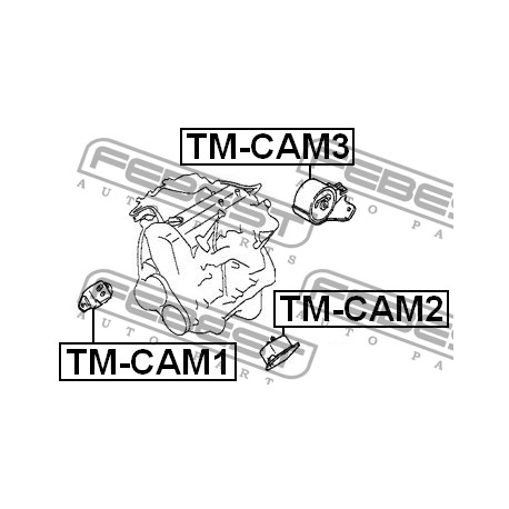 12361-87401 TMCAM1 Daihatsu Toyota тампон двигател десен