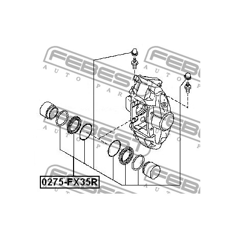 D4120-EG50C 0275FX35R Nissan Infiniti ремонтен комплект преден спирачен апарат