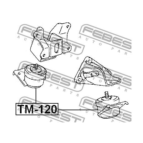 12361-30141 TM120 Toyota Land Cruiser тампон двигател