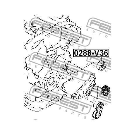 Ролка 11925-JK21A 0288V36 Nissan Infiniti пистов ремък
