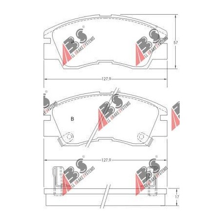 MB500812 36648 Mitsubishi предни накладки комплект