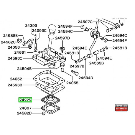 Маншон MR911278 Mitsubishi под скоростен лост