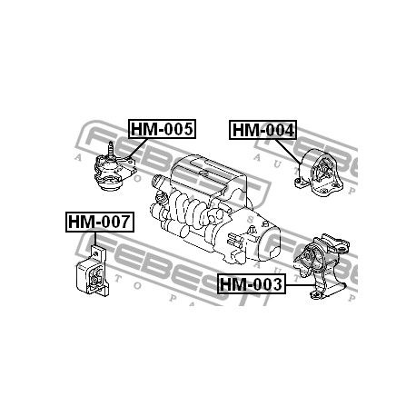 Тампон 50840-SCA-980 HM007 Honda двигател преден