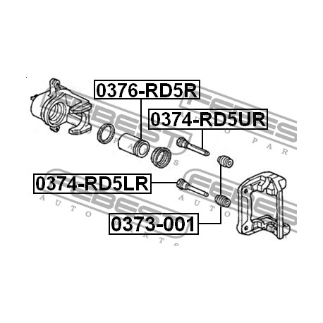 Водач 43262-S84-A51 0374RD5LR Acura Honda спирачен апарат
