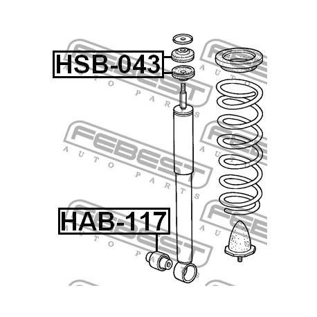 Тампон 52622-SH3-010 HAB117 Honda заден амортисьор