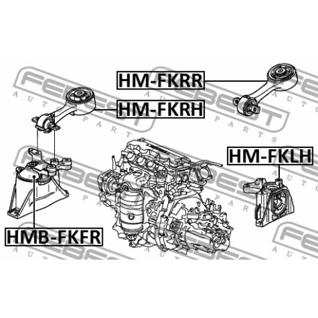 Тампон двигател 50890-SMG-E02 HMFKRR Honda Civic заден