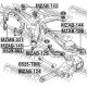 Болт L206-28-66Z 0529003 Mazda регулиращ задна ос