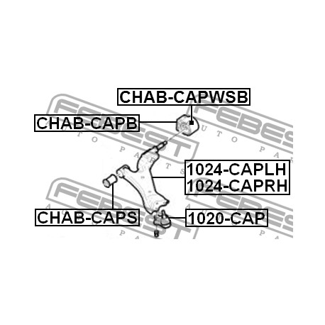 Тампон 96819162 CHABCAPS Chevrolet Opel Daewoo преден носач
