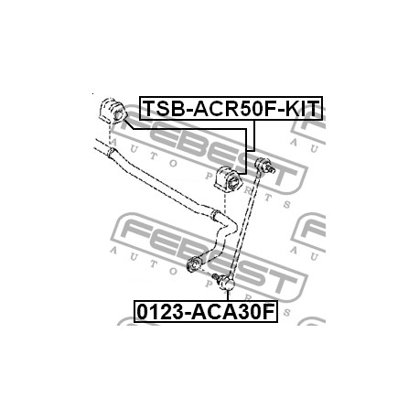 Тампони 48815-28190 TSBACR50FKIT Toyota предна стабилизираща щанга