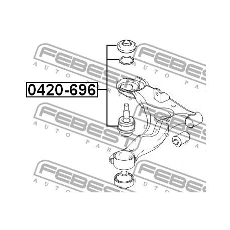 Шарнир MB001699 0420696 Hyundai Kia Mitsubishi преден долен