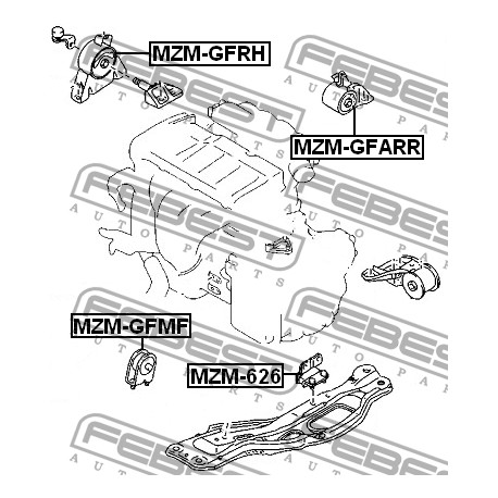Тампон GE4T-39-050A MZMGFMF Mazda 626 преден двигател