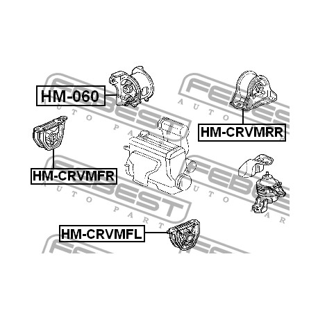 Тампон 50842-ST0-N10 HMCRVMFL Honda двигател преден ляв