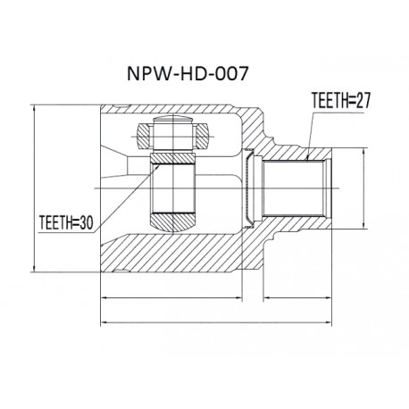 Каре 44310-S0A-900 HD007 0311HRVLH Honda предно ляво вътрешно