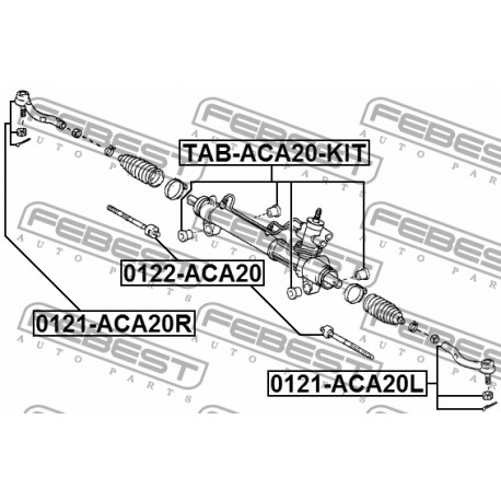 Тампони кормилна рейка 44250-42140 TABACA20KIT Toyota Rav4