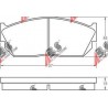 36495 Honda комплект спирачни накладки дискови спирачки