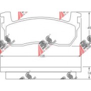 36510 Nissan комплект спирачни накладки дискови спирачки
