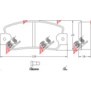 36518 Autobianchi комплект спирачни накладки дискови спирачки