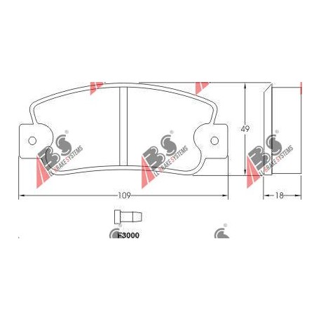 36518 Autobianchi комплект спирачни накладки дискови спирачки