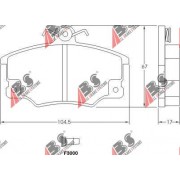36521 Alfa Romeo комплект спирачни накладки дискови спирачки