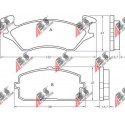 36596 Toyota комплект спирачни накладки дискови спирачки