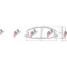 36632 Isuzu комплект спирачни накладки дискови спирачки