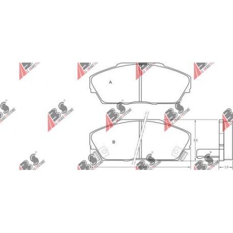 36639 Honda комплект спирачни накладки дискови спирачки