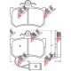 36645 Honda комплект спирачни накладки дискови спирачки
