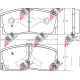 36658 Daihatsu комплект спирачни накладки дискови спирачки