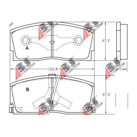 36658 Daihatsu комплект спирачни накладки дискови спирачки