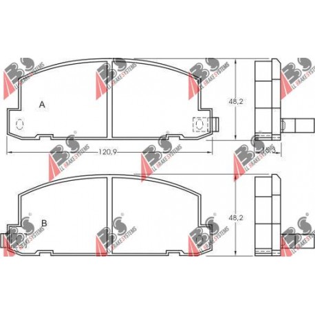 36663 Isuzu комплект спирачни накладки дискови спирачки