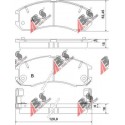 36666 Ford комплект спирачни накладки дискови спирачки