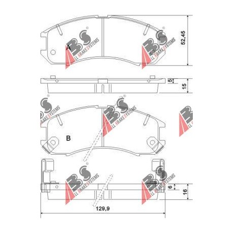 36666 Ford комплект спирачни накладки дискови спирачки