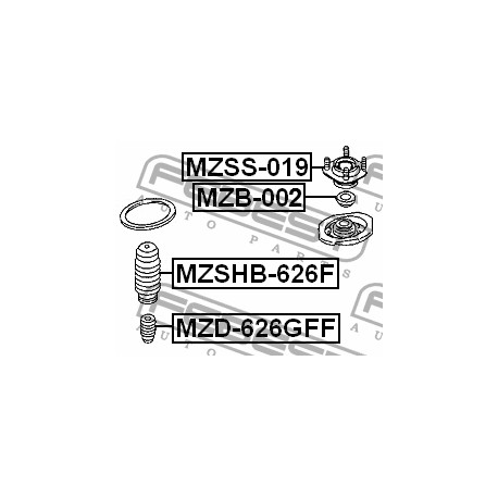 Тампон макферсон GE4T-34-380C MZSS019 Mazda 626 преден